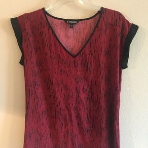 Womens Express Red Shirt Small